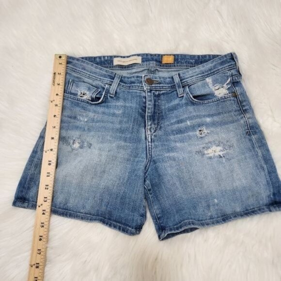 Anthropologie Picro And The Letter Press Jean Shorts Women's 28 Blue Distressed - Picture 10 of 14